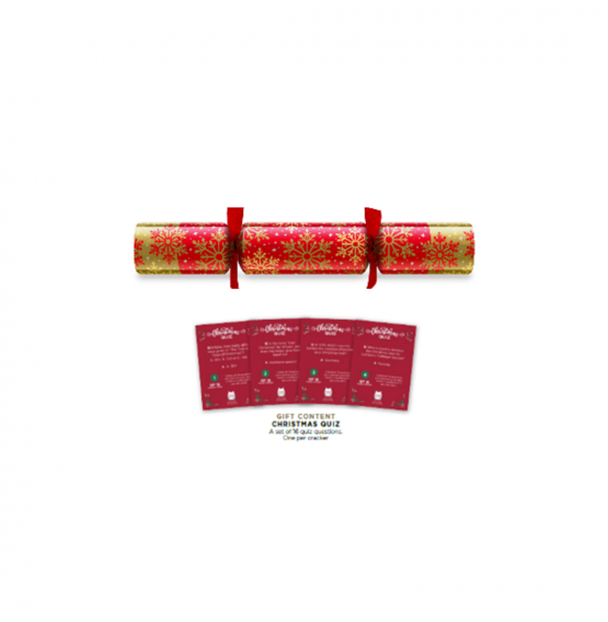 11" Snowflake RED Foil Board Cracker